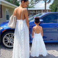 【YF】 2023 Mommy And Daughter Matching Clothes Summer Fashion Mom Dress Family Baby Girl