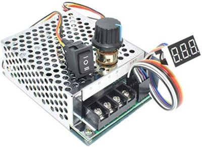 DC Motor Speed Controller, DC 10-55V60A,จอแสดงผล LED Stepless พร้อมโพเทนชิออมิเตอร์แบบปรับได้และสวิตช์เดินหน้า-เบรก-ถอยหลัง