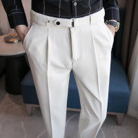 Fast Shipping 21 Autumn 4 -Color Main Push! MenS Nine -Point Casual Pants British Slim Pants, Small Feet Western