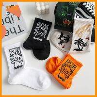 1 Pair Little Monster Hipster Fashion Socks Crew Raksasa Kecil Stoking Panjang