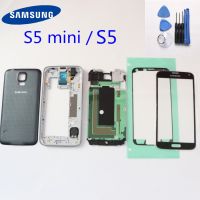 【❖New Hot❖】 jiejiu65879742 I9600 Samsung Galaxy S5 S5 G900f ขนาดเล็ก G800f G800กลางกรอบกลางฝาหลังแชสซีฝาหลัง S5เคสที่อยู่อาศัยแบบเต็มรูปแบบ