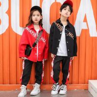 [COD] 2018 autumn childrens street dance suit performance boys hip-hop national tide denim outer