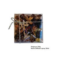 Aroma&amp;More  Potpourri ชุดบุหงาคละแบบโทนธรรมชาติ + น้ำหอมกระจายกลิ่นชนิดสเปรย์ All season ขนาด 30ML