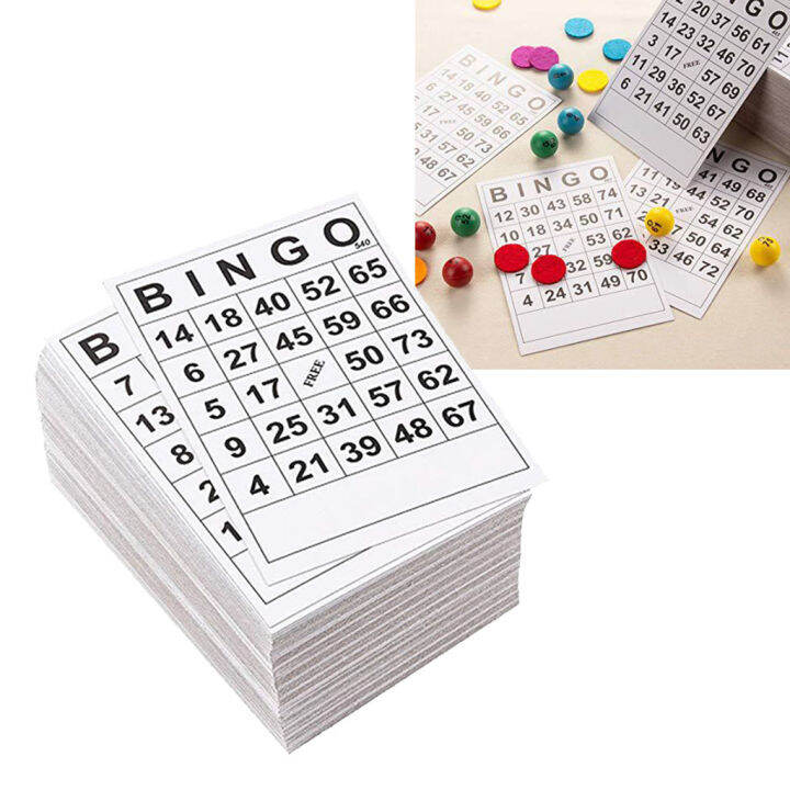 koolsoo BINGO Game Paper Cards 1 on Single 60 Sheets without repeat Single Design Lazada