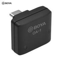 BOYA BY-OA1 Mini อะแดปเตอร์เสียง3.5มม.TRS ไมโครโฟนพอร์ต Type-C ชาร์จพอร์ตสำหรับ DJI OSMO Action Vlog Studio