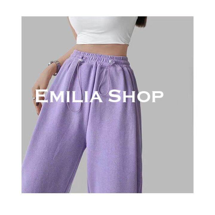 ส่งของ-emilia-shop-กางเกงขายาว-กางเกงเอวสูง-สไตล์เกาหลี-2023-ใหม่-a23l0ei-0403