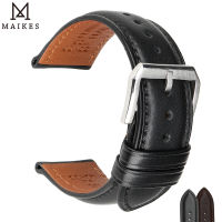 MAIKES หรูหราหนังแท้นาฬิกาวงนุ่ม Cowhide สายหนังสร้อยข้อมือสำหรับ MIDO Casio Watch Bands