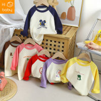 Childrens Long-sleeved T-shirt Cotton Autumn New Boys Clothes Base Clothes Girls Clothing Base Shirt Childrens Clothing