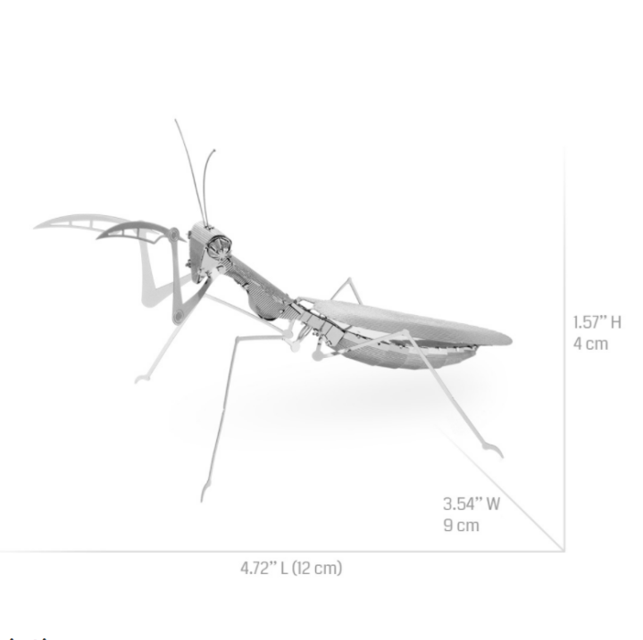 หุ่นโลหะ3มิติสวดมนต์-mantis-โลหะทำมือ-โมเดลปริศนา3มิติสุดสร้างสรรค์