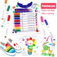 Fabric Markers Pens Permanent Paint Marker Fabric Pen 8 Colors Art Markers for Clothes Canvas T-shirt Shoes Paint Markers Pens