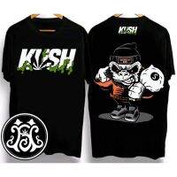 2023 NewKUSH เสื้อยืดเสื้อผ้าที่มีคำปลอดภัยออกแบบข้อความผ้าฝ้าย (ขนาด S-3XL) เร่งรีบผู้ชายท็อปส์เสื้อสีดำ