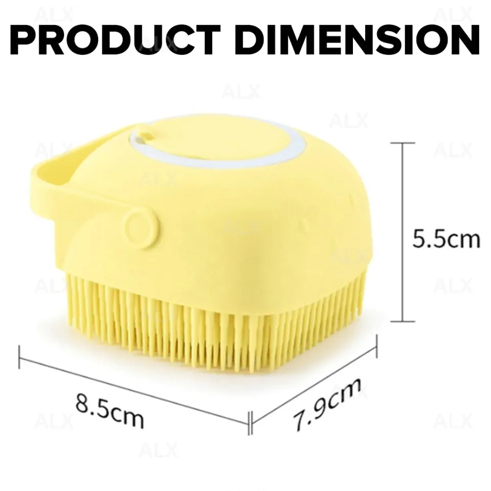 80ml Silicone Bath Body Brush Shower Scrubber With Gel Dispenser