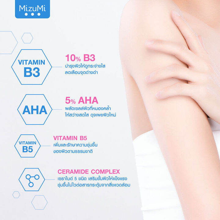 mizumi-b3-aha-intense-white-body-booster-250g-00270-เซรั่มผิวกาย-บำรุงผิวล้ำลึก-เสริมชั้นผิว-ปรับผิวให้เรียบเนียน