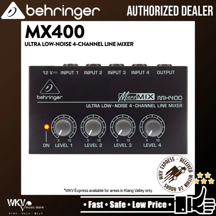 Behringer Micromix MX400 Ultra LowNoise 4Channel Line Mixer (MX400