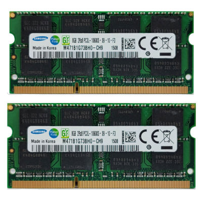 Samsung DDR3L SDRAM 16 GB kit (2x8 GB) หน่วยความจำ DDR3 RAM 8GB 1333 MHz 1.35V 204-pin 2Rx8 PC3L-10600S SO-DIMM คอมพิวเตอร์โน้ตบุ๊ค DDR3 8GB โมดูล pc310600 หน่วยความจำโน้ตบุ๊ค