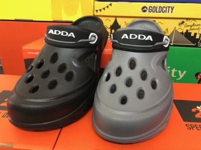 ADDA  รองเท้าสวมเปิดส้น  รองเท้าหัวโต  รองเท้าแตะแบบสวม  สำหรับผู้ชาย  น้ำหนักเบาพื้นนุ่ม  หน้ากว้าง  รุ่น  57A01-M1  (เบอร์  7-10)