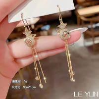 ?พร้อมส่ง? ต่างหูเงิน เงิน925 ต่างหูชุปทอง ต่างหูห้อย ต่างหูถุงเงินถุงทองประดับเพชร ต่างหูเพชร  สวยหรู