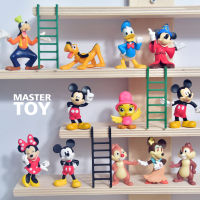 Disney Mickey Mouse Minnie Goofy Plut โดนัลด์ดั๊กเดซี่ตุ๊กตาของขวัญของเล่นโมเดลอะนิเมะสะสมเครื่องประดับ-qeangshe