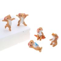 5 Pcs Easter Rabbit Figurine Micro Landscape Miniature Fairy Garden Ornament Accessories Aquarium Home Decor