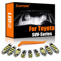 Zoomsee ภายใน LED สำหรับ Toyota Land Cruiser Prado FJ Cruiser CHR RAV4 Highlander Venza 4Runner CANbus โดมแผนที่หลอดไฟชุด