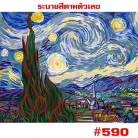 สินค้าสุดฮอต? 590  ขึงเฟรมไม้  พร้อมส่ง DIY PAINT NUMBER รูปวาด ของขวัญ ภาพวาดระบายสี ภาพวาดสีน้ำมัน ภาพระบายสีตามตัวเลข ตกแต่งผนัง