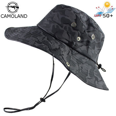 [hot]UPF 50+ Bucket Hat Men Women Bob Boonie Hat Summer UV Protection Camouflage Cap Military Army Hiking Tactical Outdoor Sun Hat