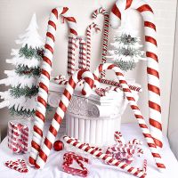 【YF】✈㍿▼  Tamanho Vermelho e Branco Bastões De Doces Natal Bolas Natal Pingente Árvore Decoração Da Família Presentes Novo