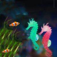 Eye-Catching Glowing Seahorse Ornament with Suction Cup for Aquarium Decor