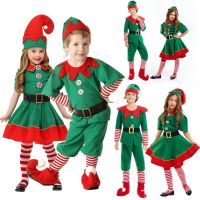 Kids Christmas Cosplay Santa Claus Costumes Boys Girls Toddler New Year Carnival Outfit Suit Dress Holidays Party Clothes Set