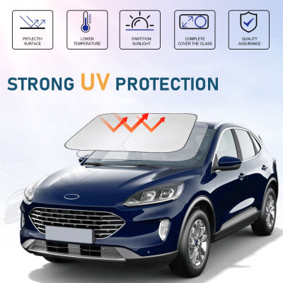 กระจกรถ Sun Shade สำหรับ Ford Kuga 1 2 3 2008-2022อุปกรณ์เสริม Window Shade พับ Sun Visor Protector บล็อก UV Rays