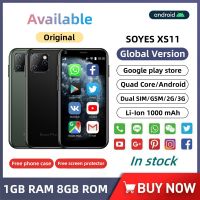Mini SOYES XS11 Android 6.0 โทรศัพท์มือถือ 3D Glass Slim Body Dual Sim 1GB 8GB Quad Core 1000mAh ตลาดสมาร์ทโฟนน่ารัก