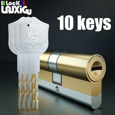 10 Kunci dengan Kunci Silkinder Tambaga 65-130Mm Kunci Pintu Masuk Silinder dengan Kunci Silkinder Mortise 7 Oleh 8 Oleh 9 Oleh