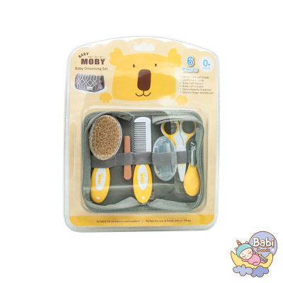 Baby Moby Baby Grooming Set อุปกรณ์ตัดเล็บ หวี และแปรงซิลิโคน ใช้งานง่าย พกพาสะดวก