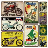 Vintage Motorcycles Metal Plate Tin Sign Personalized Motor Art Wall Sticekrs Retro Man Cave Living Room Decoration Plaque