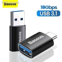 Fadads Baseus USB อะแดปเตอร์3.1 Type C ตัวผู้เป็นตัวแปลงตัวเมียเป็นสายเชื่อมต่อข้อมูลข้อมูล10Gbps