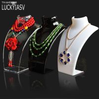 ❁ Acrylic Mannequin Necklace Jewelry Display Holder Pendant Earrings Counter Window Display Stand For Necklace Portrait Display