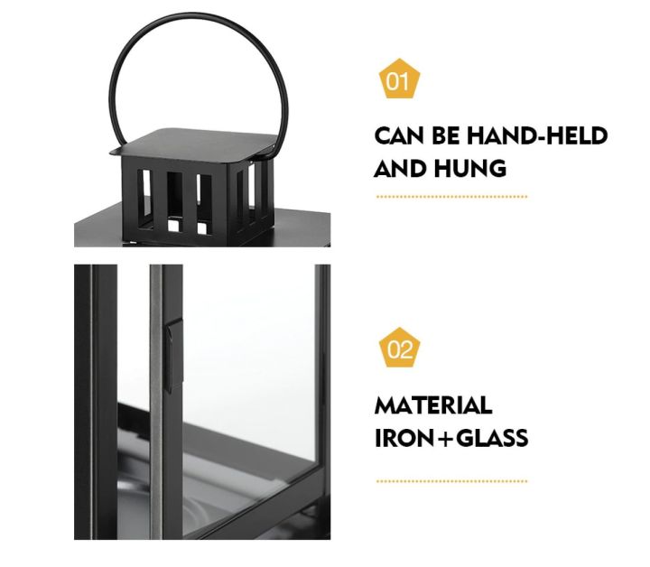 ตะเกียงเทียน-ขนาด-13x13x28-ซม-สีดำ-โคมไฟตะเกียง-ตะเกียงวางเทียน-ที่ใส่เทียน-เชิงเทียน-โคมไฟแขวน-ตะเกียงเทียนแขวน-ตะเกียนเทียนหอม-ตะเกียง