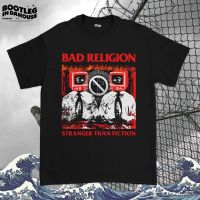 การจัดส่งในประเทศไทยเสื้อยืดผ้าฝ้าย เสื้อเชิ้ต ลายวง Bad Religion Fiction สําหรับผู้ชาย【S-3XL】