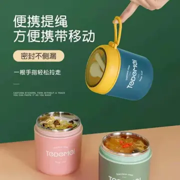 1pc Breakfast Cup / Porridge For Carry With Lid, Mini Thermal Lunch Box For  Office Worker, Small Soup Container With Seal, Soup Jar