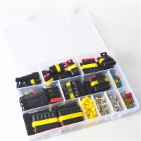 ☢ 240Pcs Superseal AMP Tyco Waterproof 12V Electrical Wire Connector Sets Kits with Crimp Terminal and Car Fuse small medium size