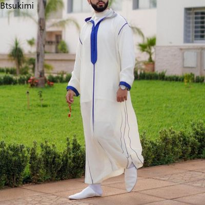 เสื้อผ้ามุสลิม Jua Thobe ใหม่2023ชุดเสื้อฮู้ดกันหนาวผู้ชายอิสลามชุดยาวแบบตุรกีรอมฎอนเสื้อคลุมหลวมไก่งวงตุรกีอาบายา
