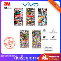 ? ฟิล์มกันรอยด้านหลัง+ขอบข้าง+บนล่าง กันเคสกัด ลายSTicker Boom 2 By 3M Wrap สำหรับViVo