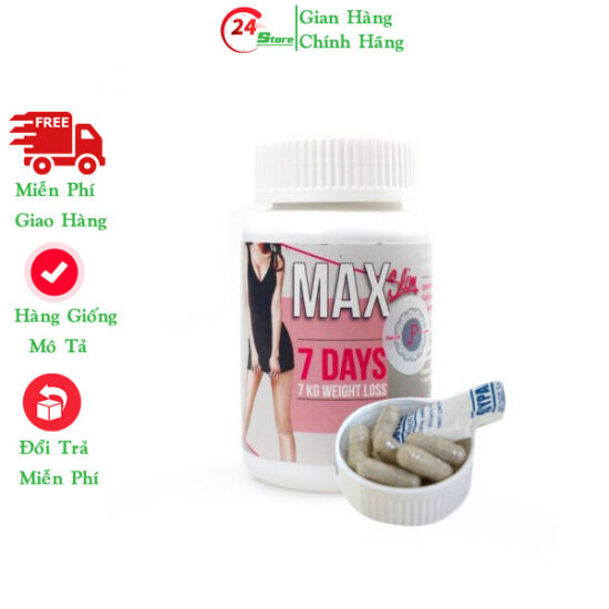 Viên uống giảm cân thái lan max slim 7 days hũ 30 viên - ảnh sản phẩm 1
