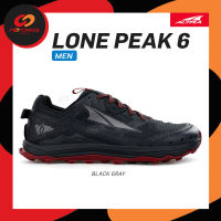 ALTRA Mens LONE PEAK 6 (BLACK/GRAY) รองเท้าวิ่งเทรลผู้ชาย