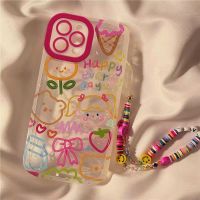 OPPO เคสreno10 A78 A76 A16 A96 A54 A15 A15S A53 A33 2020 A52 A72 A92 A31 A57 A77 A55 A74 A95 A94 A93 A16S A16K A16E A1K A3S A9 A5 2020 A7 A5S A12 A11K A37 Reno 10 8T 8Z 7Z 4F 5F 8 5 4G 5G F11 F9 Cartoon Colorful Graffiti Girl Chain Clear Phone Case STD 18