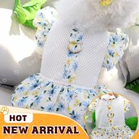 Towable pet dress dog clothing mesh breathable clothing small puppy cat cat summer thin Dresses