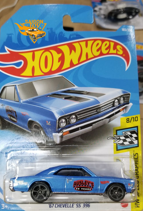 HOT WHEELS - 67 Chevelle SS 396] Xe mô hình đồ chơi chính hãng MATTEL Tỷ lệ  1:64 