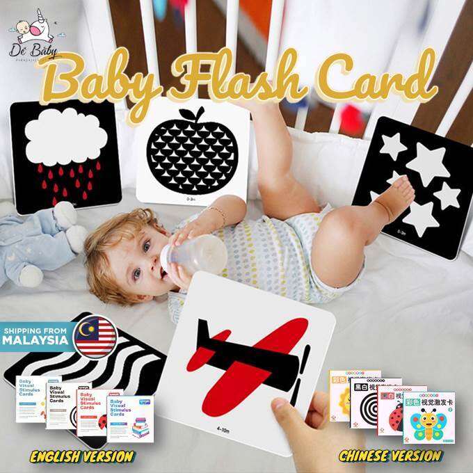 Montessori Baby Flash Card Baby Sensory Cards High Contrast Visual Stimulation Learning for