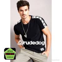 Rudedog เสื้อคอกลม ชาย หญิง  รุ่น RD Stamp สีดำ