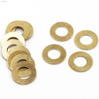 ♞☢ 5-100pcs M2 M2.5 M3 M4 M5 M6 M8 M10 M12 M14 M16 GB97 DIN125 Solid Brass Flat Washer Shim Copper Gasket Meson Pad